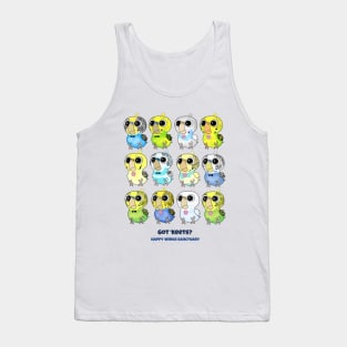 HWS Nerdy Birdy ~ Budgie/Parakeet Tank Top